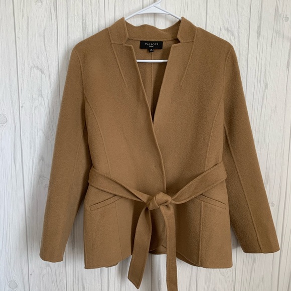 Talbots Jackets & Blazers - Talbots Camel Colored Tie Blazer